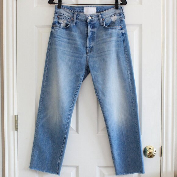 Mother The Ditcher Crop Jeans in Resting Beach Face - Picture 1 of 15